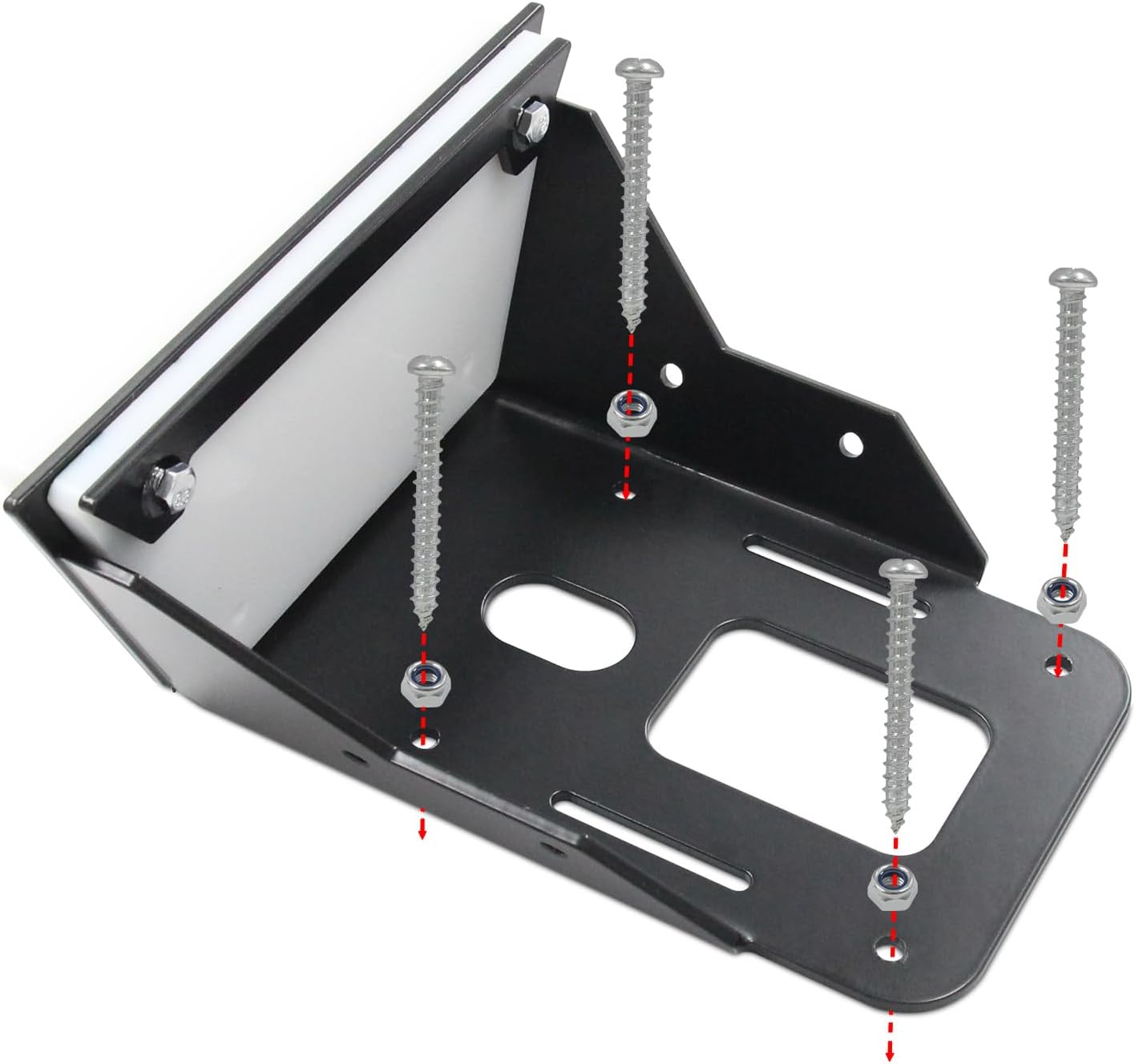 Transom Motor Mount for Kayak/Bracket,Trolling Motor Transom Mount, Trolling Motor Transom Motor Mount ,3.75 x 4.75 Bolt Pattern (Black)